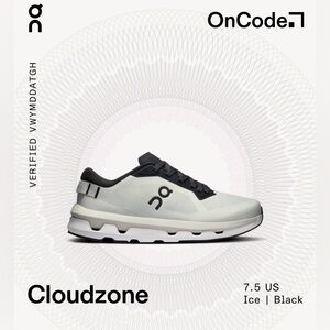 On Running Athletic Shoes in Cream and Black